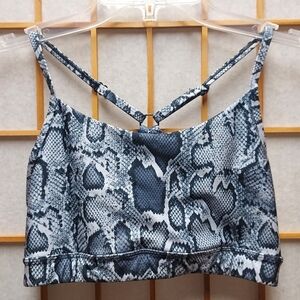Marika Snake Print Sports Bra in Black and White
